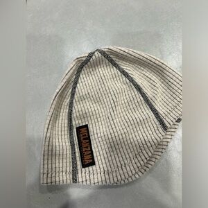 Melanzana Micro Grid Beanie Adult Large Hat Fog Grey NWT